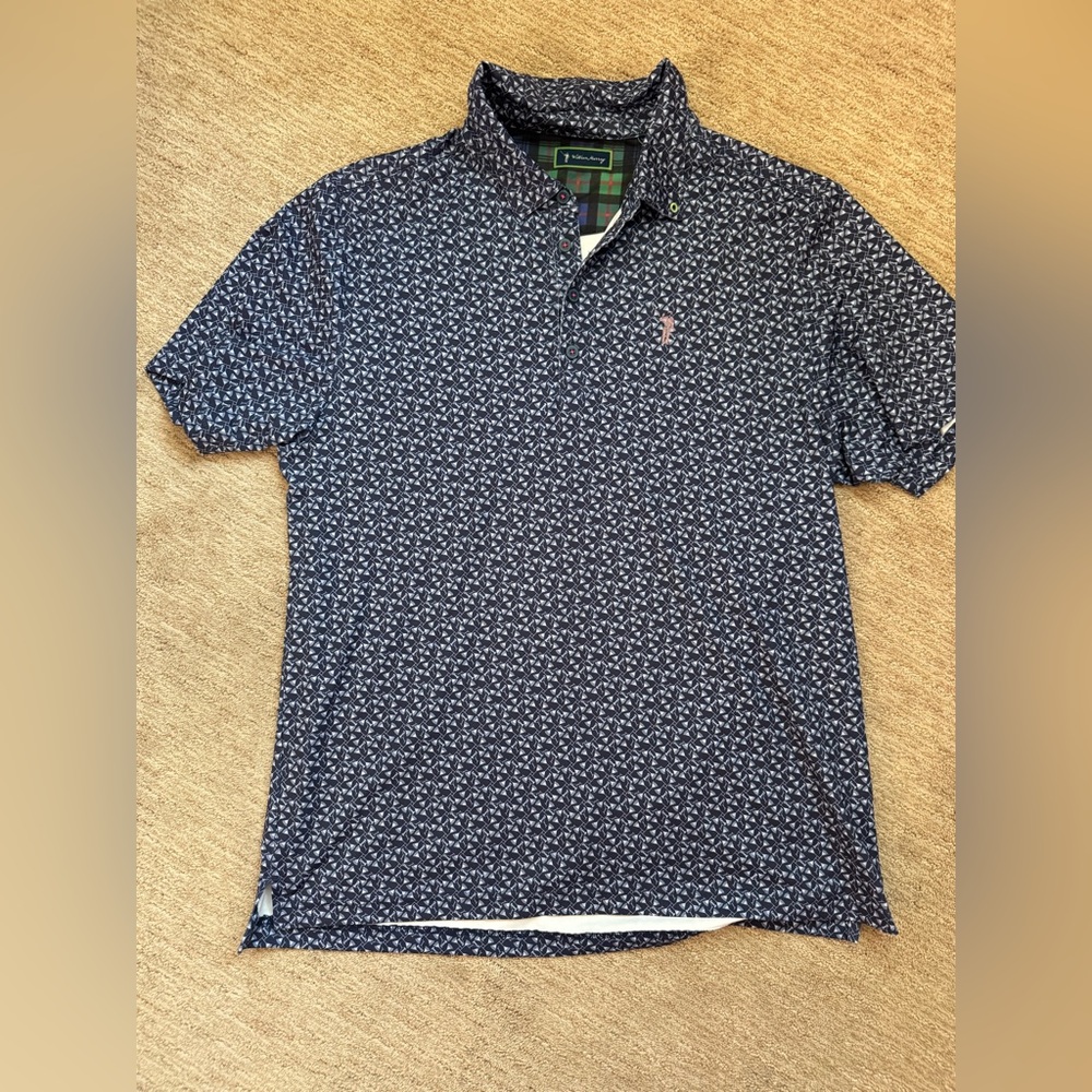 William Murray Golf Navy and White Polo Shirt